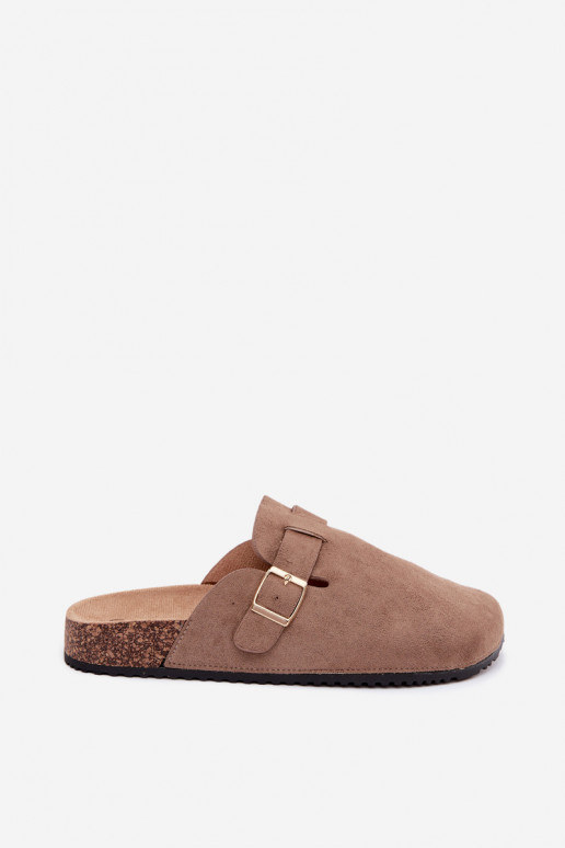Dámske klumpa so zlatými sponami v khaki Alpine