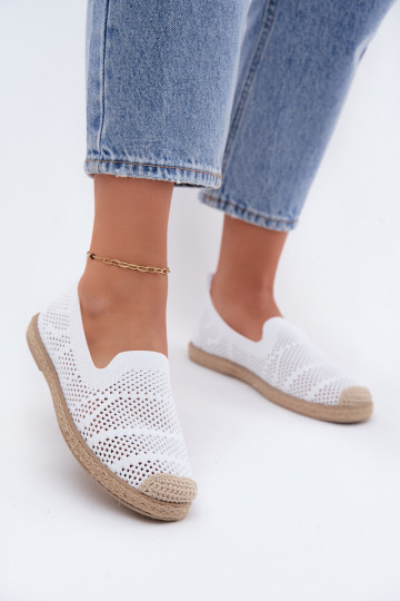 Ažúrové biele espadrilky Candessa 2