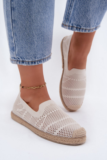 Ažúrové slonovinové espadrilky Candessa