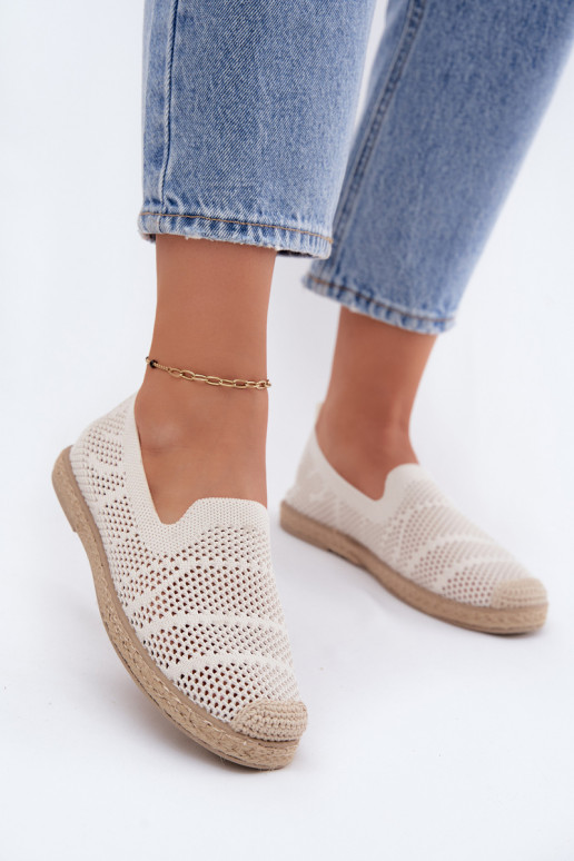 Ažúrové slonovinové espadrilky Candessa