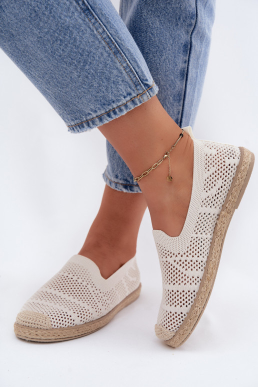 Ažúrové slonovinové espadrilky Candessa