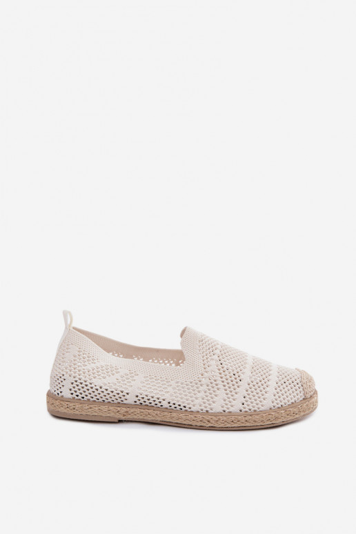 Ažúrové slonovinové espadrilky Candessa