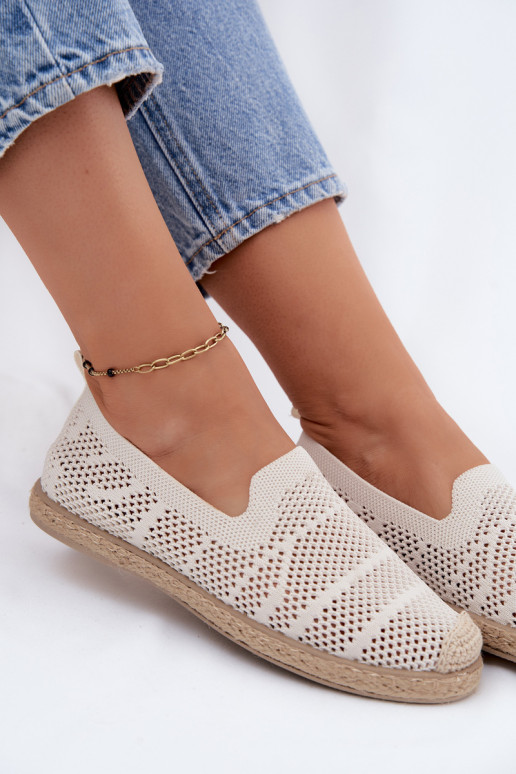 Ažúrové slonovinové espadrilky Candessa