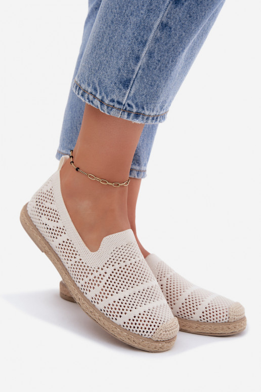 Ažúrové slonovinové espadrilky Candessa