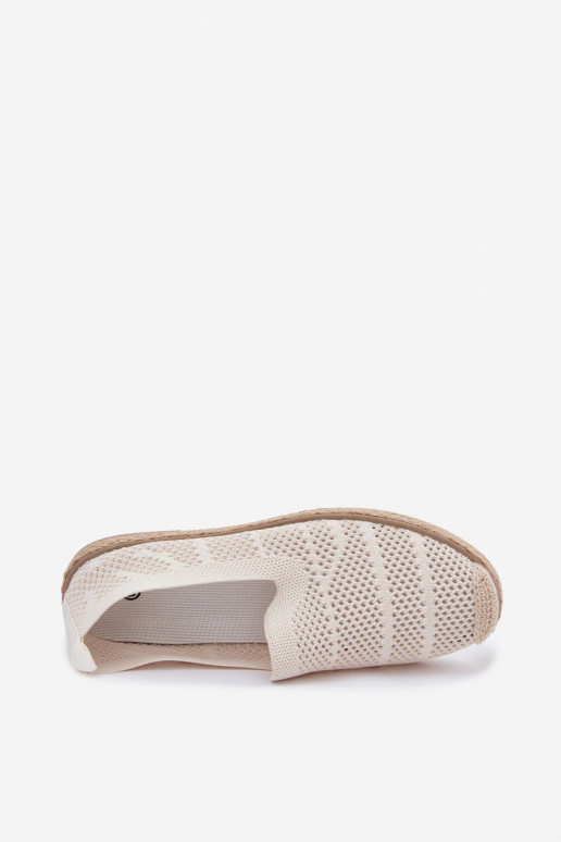 Ažúrové slonovinové espadrilky Candessa