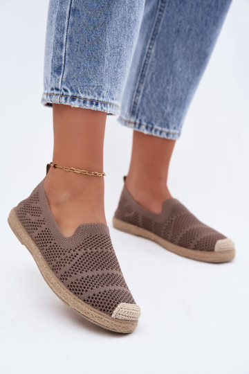 Ažúrové khaki espadrilky Candessa