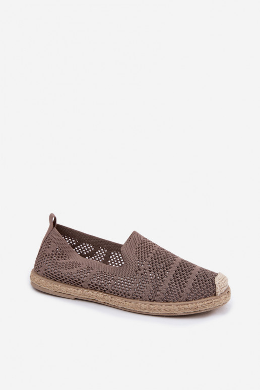 Ažúrové khaki espadrilky Candessa