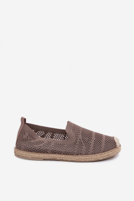 Ažúrové khaki espadrilky Candessa