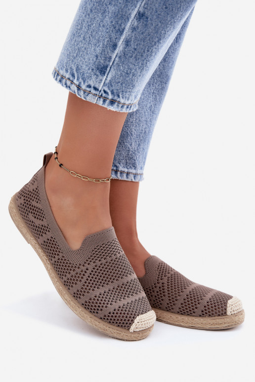Ažúrové khaki espadrilky Candessa