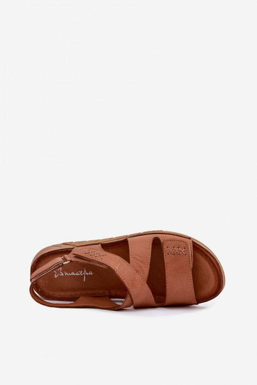 Hnedé sandále na platforme Tai turiciejka L4496-29