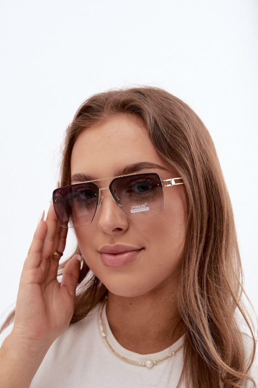 Slnko okuliare s UV filtrom khaki farby