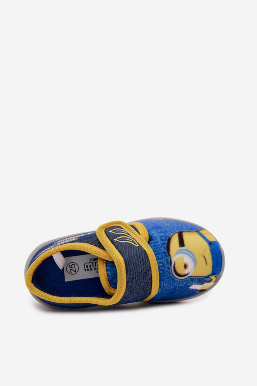 Detské šľapky Minionky modro-žlté