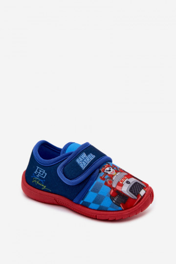 Detské šľapky na suchý zips PAW Patrol tmavomodré