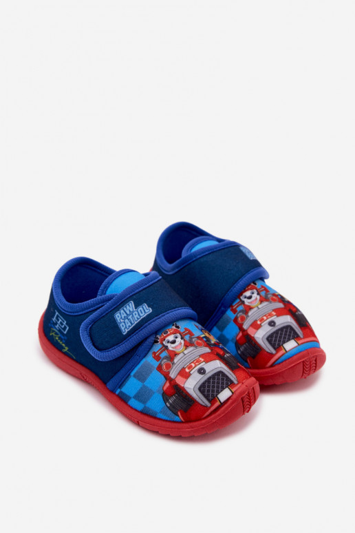 Detské šľapky na suchý zips PAW Patrol tmavomodré