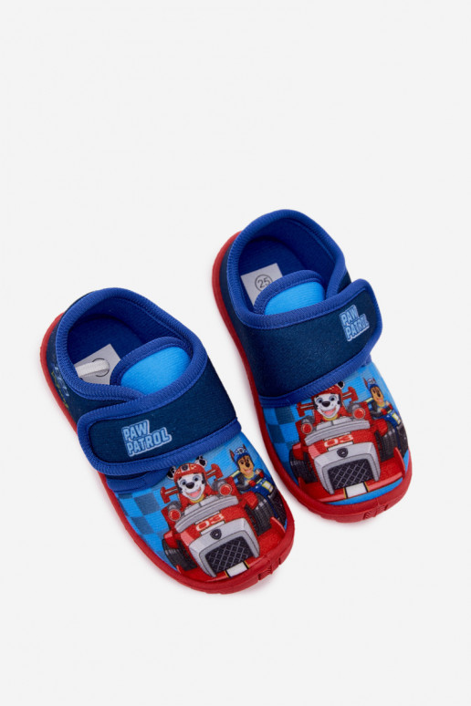 Detské šľapky na suchý zips PAW Patrol tmavomodré