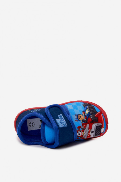 Detské šľapky na suchý zips PAW Patrol tmavomodré