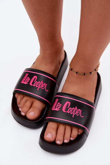 Dámske čierne šľapky na platforme Lee Cooper 2