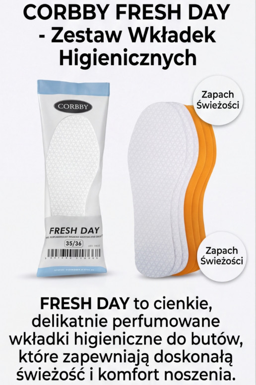Vložky do topánok Corbby Fresh Day 3 páry