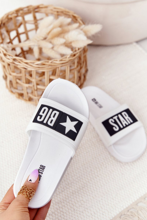 Biele Detské Šľapky Big Star DD374151