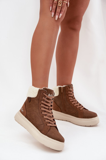 Hnedé dámske zimné topánky s izoláciou Lee Cooper LCJ-25-01-3735
