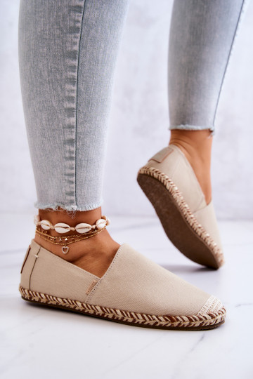 Béžové espadrilky na slip Big Star JJ274899