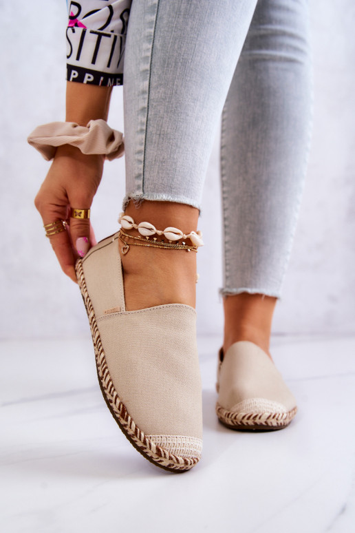 Béžové espadrilky na slip Big Star JJ274899