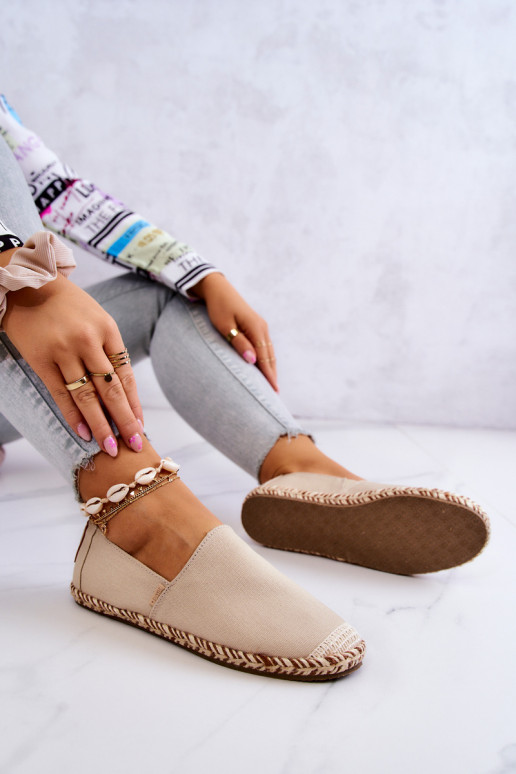 Béžové espadrilky na slip Big Star JJ274899