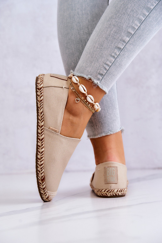 Béžové espadrilky na slip Big Star JJ274899