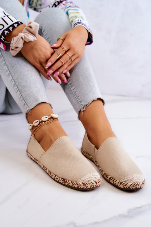 Béžové espadrilky na slip Big Star JJ274899