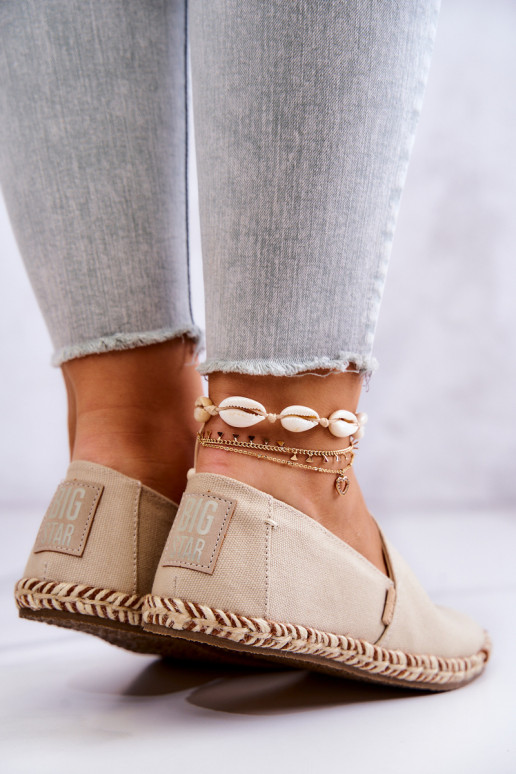Béžové espadrilky na slip Big Star JJ274899
