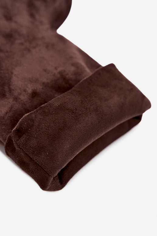 Čokoládové členkové čižmy s tenkými podpätkami Slouchy Penrose