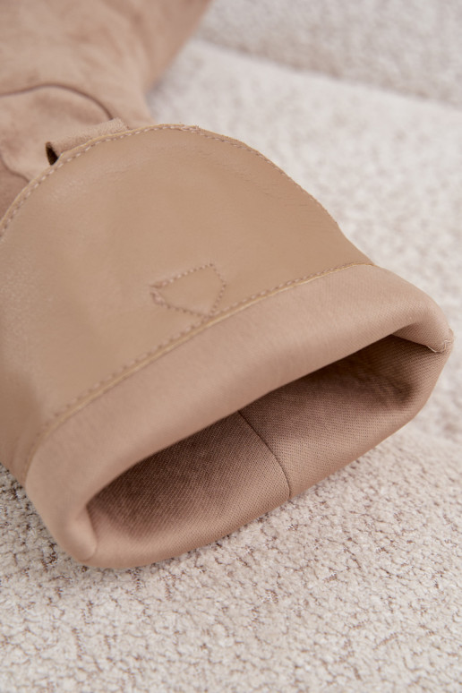 Dlhé kovbojské topánky na podpätku v khaki farbe Hartley