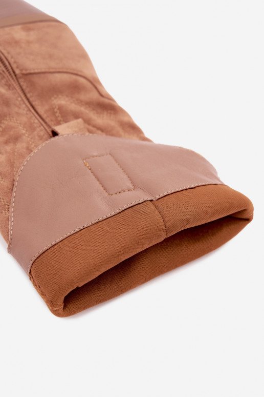 dlhé cowboyské štýlové topánky s opätkom v hnedej farbe INesly