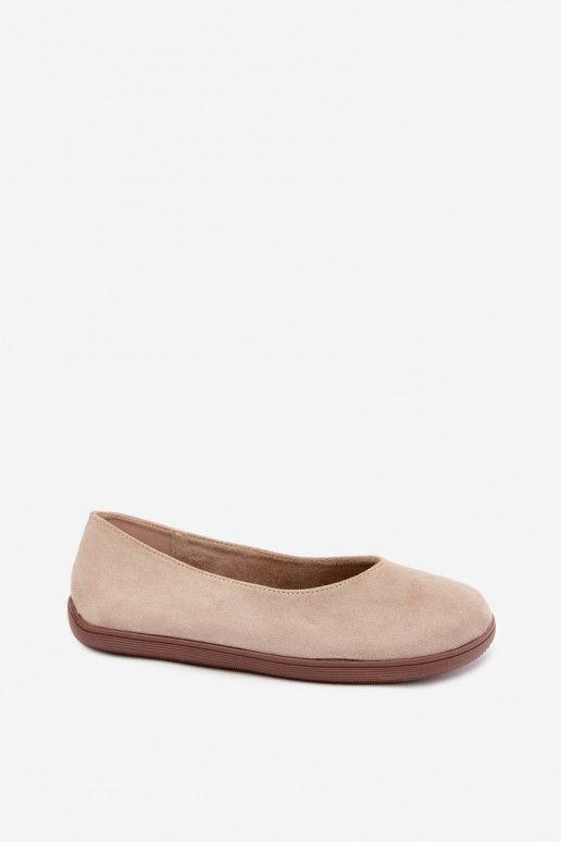 Dámske baleríny Barefoot v pieskovej farbe Hollin