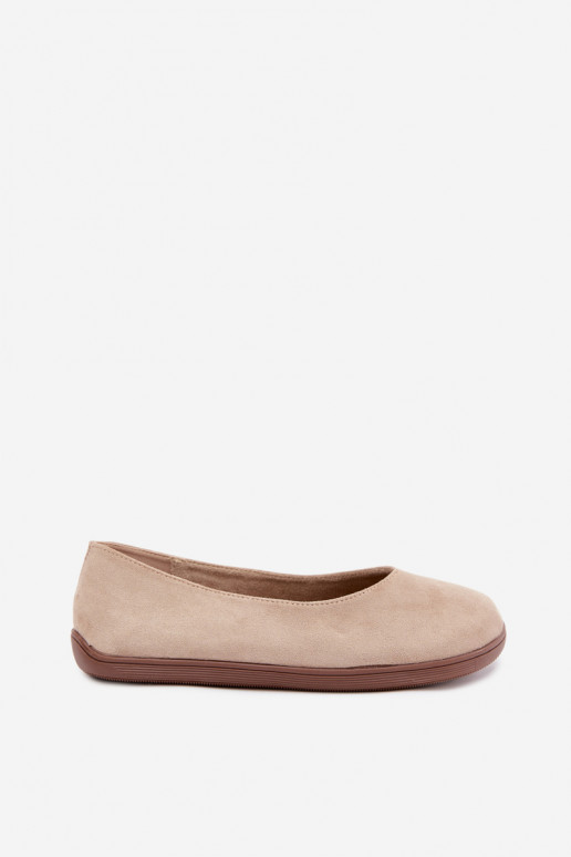 Dámske baleríny Barefoot v pieskovej farbe Hollin