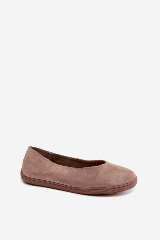 Dámske baleríny Barefoot v hlinenej farbe Hollin