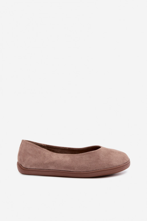 Dámske baleríny Barefoot v hlinenej farbe Hollin