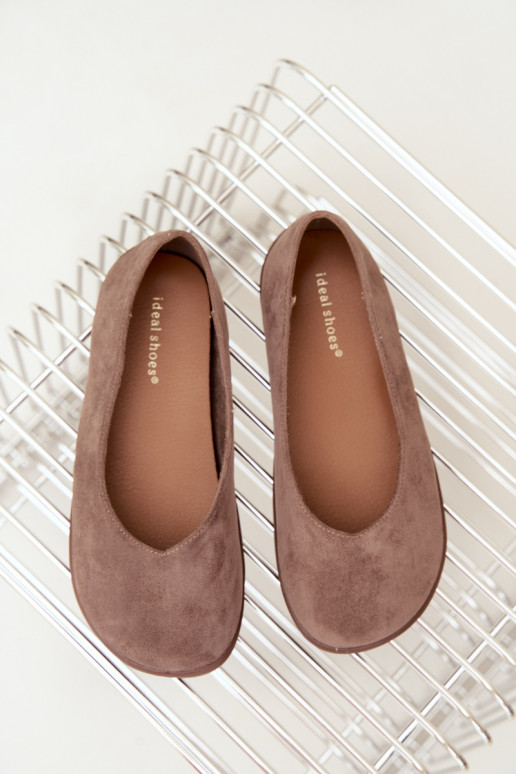 Dámske baleríny Barefoot v hlinenej farbe Hollin