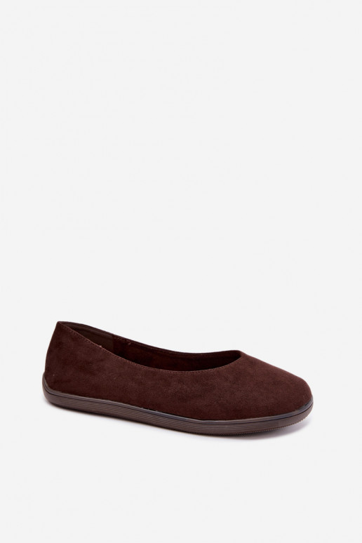 Dámske baleríny Barefoot v čokoládovej farbe Hollin