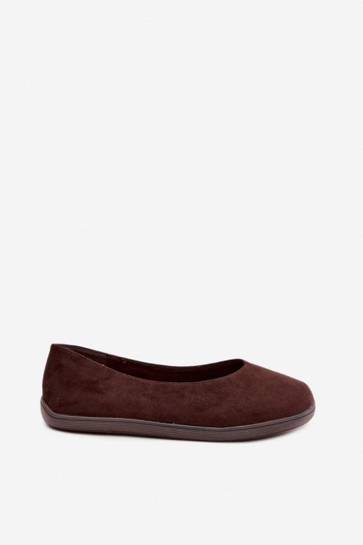 Dámske baleríny Barefoot v čokoládovej farbe Hollin