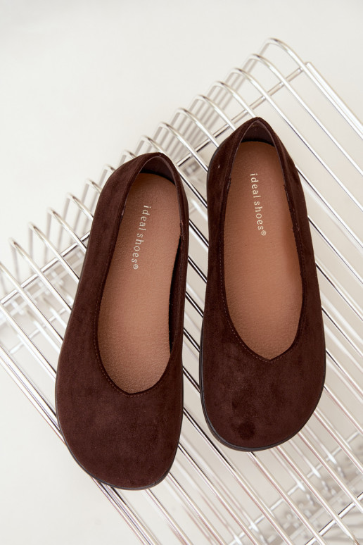 Dámske baleríny Barefoot v čokoládovej farbe Hollin