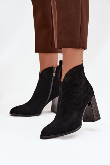 Umelé semišové členkové topánky s izoláciou v čiernej farbe Zivella 2
