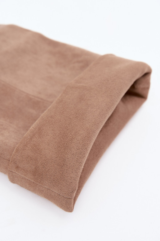 dámske vysoké čižmy na slip-on s podpätkami v pieskovej farbe Favra