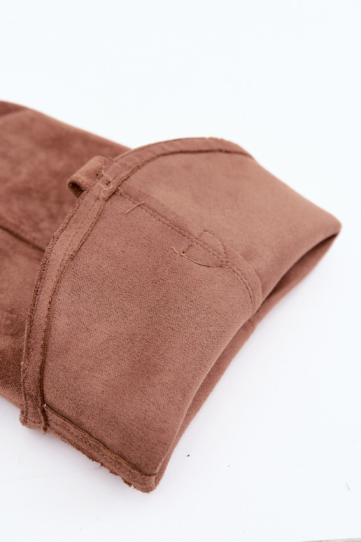 slouchy vysoké čižmy na zips v hnedom odtieni Sylvie