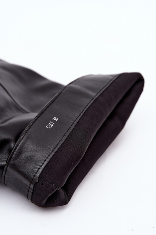 slip-on vysoké čižmy s podpätkami v čiernej farbe Calmy