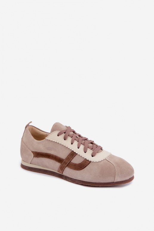 Umelé semišové tenisky Zazoo N1402S2, pieskové