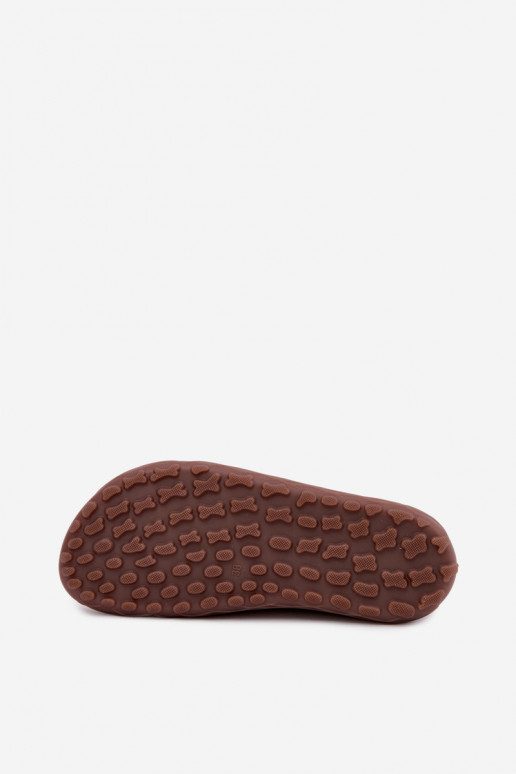 Umelé semišové mokasíny Barefoot Zazoo 10220, hnedé