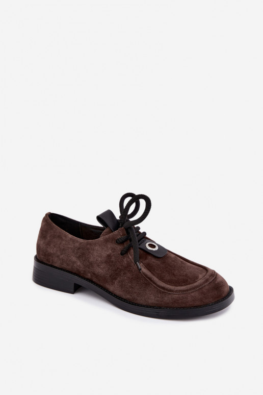 Barefoot dámske topánky z umelej zamše D&A CR62-3460 v čokoládovej farbe