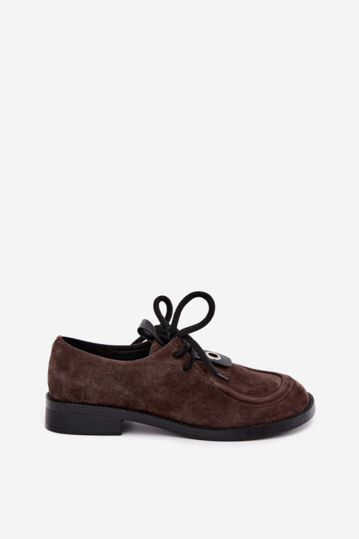 Barefoot dámske topánky z umelej zamše D&A CR62-3460 v čokoládovej farbe
