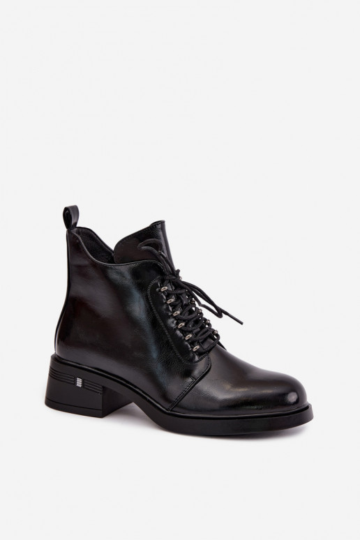Zateplené členkové topánky Klocke S.Barski HY62-8112 v čiernej farbe